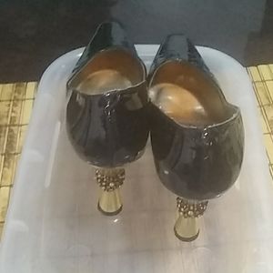 Judi Z Black Patent Pumps